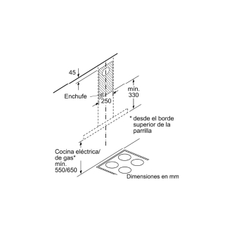 CAMPANA BOSCH DWB76BC50 590m3/h 75CM INOX