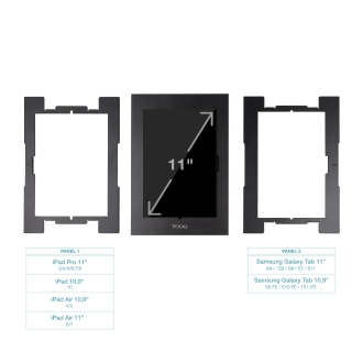 TooQ Marco Antirrobo para Tablets de 11, Negro