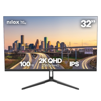 MONITOR 32" HDMI DP NILOX  QHD IPS 2K 120Hz 4MS 250cd/m VESA 100x100 NEGRO