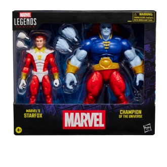 Pack 2 figuras hasbro marvel legends series marvel's starfox & champion of the universe