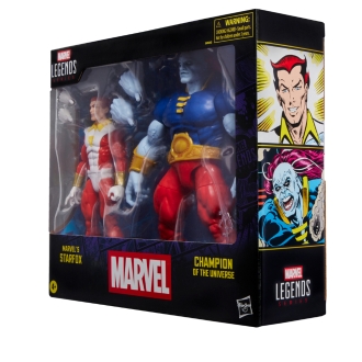 Pack 2 figuras hasbro marvel legends series marvel's starfox & champion of the universe