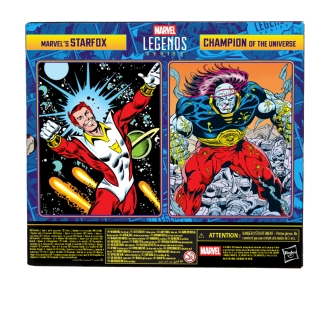 Pack 2 figuras hasbro marvel legends series marvel's starfox & champion of the universe