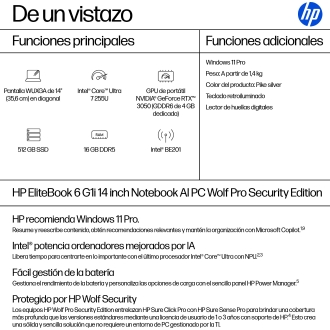 HP Elitebook 6 G1i u7-255u 14" 16GB 512GB W11P