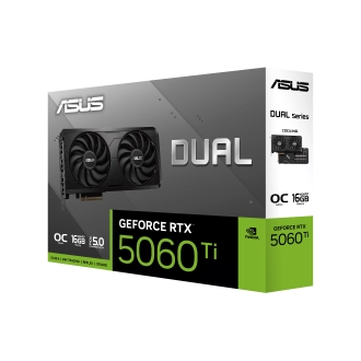 Tarjeta gráfica ASUS DUAL RTX 5060TI EVO OC 16GB GDDR7 3xDP 1xHDMI CUDA 4608 128BIT DUAL FAN