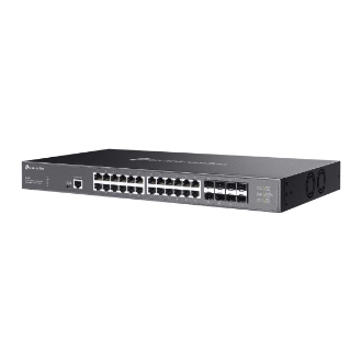 SWITCH GESTIONABLE L2+ TP-LINK SX3832 24x10Gbps 8xSFP+10Gb  APP OMADA METALICO ENRACKABLE