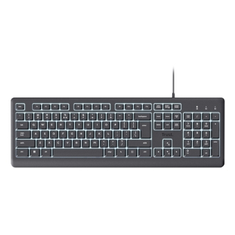 TECLADO TRUST PRIMO CON ILUMINACION USB 2.0 COLOR NEGRO