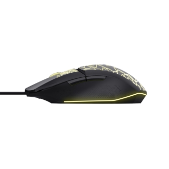 RATON TRUST GXT 113 FELOX USB 2.0 6400 DPI AJUSTABLE 6 BOTONES ILUMINACION LED COLOR NEGRO