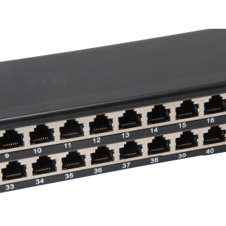 PATCH PANEL 48 PUERTOS CATEGORIA 6 APANTALLADO  1U COLOR NEGRO EQUIP 326449