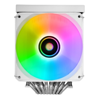 VENTILADOR CON DISIPADOR DE CPU MARS GAMING MCPULCDPROW TDP 380W DOBLE TORRE LCD ARGB BLANCO