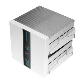 VENTILADOR CON DISIPADOR DE CPU MARS GAMING MCPULCDPROW TDP 380W DOBLE TORRE LCD ARGB BLANCO