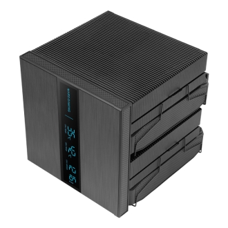 VENTILADOR CON DISIPADOR DE CPU MARS GAMING MCPULCDPRO TDP 380W DOBLE TORRE LCD ARGB NEGRO
