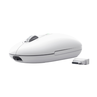RATON INALAMBRICO TRUST SERON HYPSCROLL SLIM 400-2400DPI 6 BOTONES RECARGABLE FSC GRS BLANCO