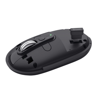 RATON INALAMBRICO TRUST SERON HYPSCROLL SLIM 400-2400DPI 6 BOTONES RECARGABLE FSC GRS NEGRO