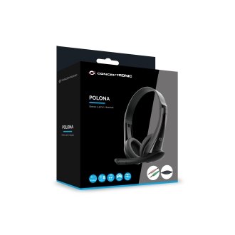 Auriculares Conceptronic POLONA06B3T JACK 3.5mm 1.8m negro
