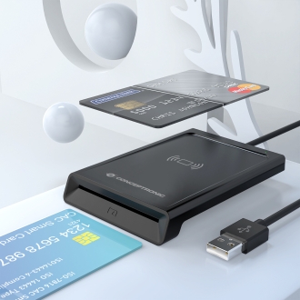 LECTOR EXTERNO DNI USB CONCEPTRONIC BIAN11B DNI 4.0 eID Y NFC