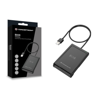 LECTOR EXTERNO DNI USB CONCEPTRONIC BIAN11B DNI 4.0 eID Y NFC