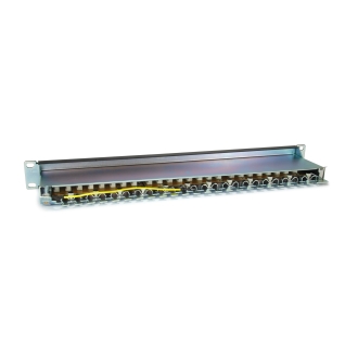 PATCH PANEL 24 PUERTOS CATEGORIA 6A 1U COLOR NEGRO 326625