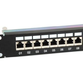 PATCH PANEL 24 PUERTOS CATEGORIA 6A 1U COLOR NEGRO 326625
