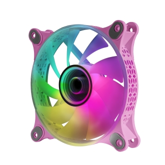 Ventilador Interno MARS GAMING MF-3D Pink 12x12cm ARGB efecto espejo infinito