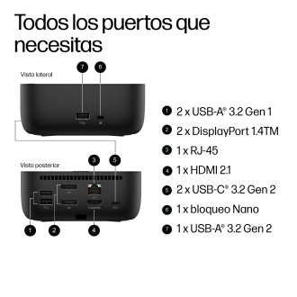 HP Base de acoplamiento USB-C de 100 W G6