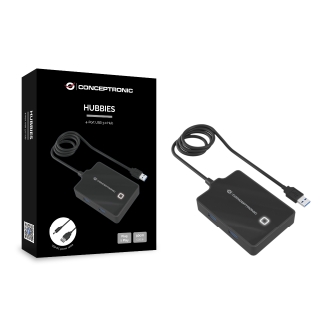 Hub Usb3.0 Conceptronic Hubbies11b 4 Puertos Y Cable De 90cm