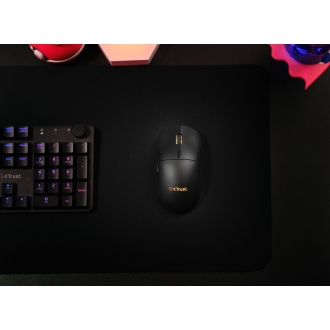 Ratón inalámbrico Trust gaming RGB GXT 927 Redex+ 25.600 DPI ajustable 6 botones