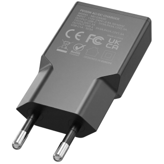 CARGADOR USB GAN MARS GAMING MD-GAN30 30W 1xUSB-C 1xUSB-A PD NEGRO