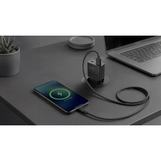 CARGADOR USB GAN MARS GAMING MD-GAN30 30W 1xUSB-C 1xUSB-A PD NEGRO
