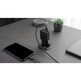 CARGADOR USB GAN MARS GAMING MD-GAN30 30W 1xUSB-C 1xUSB-A PD NEGRO
