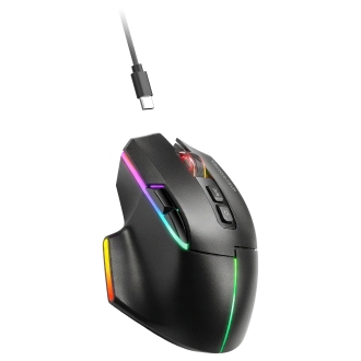 Ratón inalámbrico MARS GAMING bluetooth MMW-VECTOR TRI-MODE 2.4G GHz BT 5.4 USB-C 7 BOTONES 12000 DPI