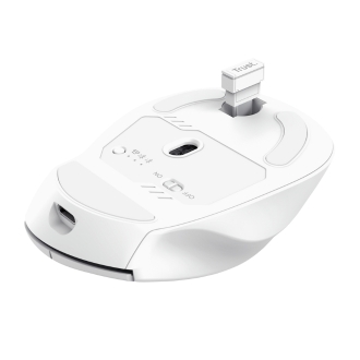 RATON INALAMBRICO TRUST NIVEN BT/2.4GHZ 7 BOTONES 800-3200DPI RECARGABLE BLANCO