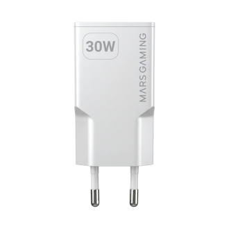 Cargador USB GAN MARS GAMING 30W 1xUSB-C 1xUSB-A PD blanco