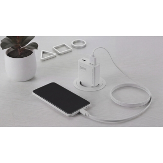 Cargador USB GAN MARS GAMING 30W 1xUSB-C 1xUSB-A PD blanco