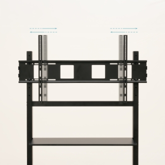 Soporte De Suelo Con Ruedas Tooq Fs20105m-b 60-105" Max 150kg Vesa 1000x600 Bandejas Negro