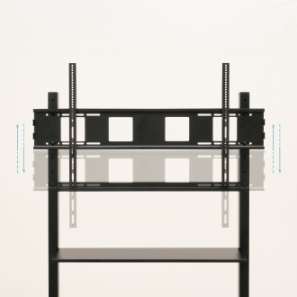 Soporte De Suelo Con Ruedas Tooq Fs20105m-b 60-105" Max 150kg Vesa 1000x600 Bandejas Negro