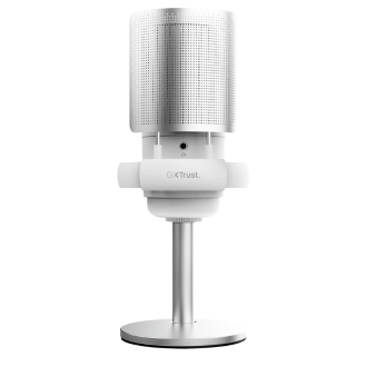 MICROFONO TRUST GXT 238W AURON GAMING USB ILUMINACION LED PATRON CARDIOIDE TRIPODE BLANCO