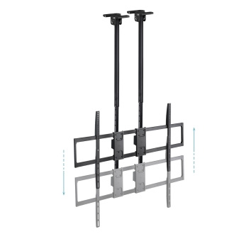 SOPORTE TECHO DOBLE MASTIL TOOQ LPCE11120TSLI-B 60-120" NEGRO