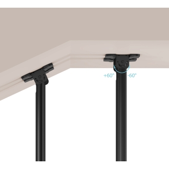SOPORTE TECHO DOBLE MASTIL TOOQ LPCE11120TSLI-B 60-120" NEGRO