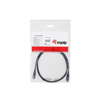 CABLE USB-C A USB-C  USB4 ULTRA SLIM 1.2M EQUIP 128389 TRANSFERENCIA 40G 240W 5A NEGRO