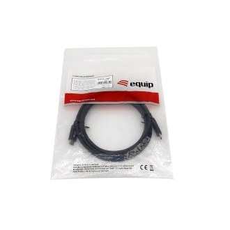 CABLE USB-C A USB-C 0,5M EQUIP 128348 TRANSFERENCIA 5G 3A COLOR NEGRO