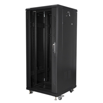 Lanberg  armario rack 27U Rack o bastidor independiente Negro-FLAT PACK- (sin montar)
