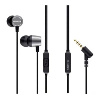 AURICULAR INTRAUDITIVO AIWA ESTM-30SL PLATA 3,5mm DREIVER NEODIMIO 10mm DINAMICO MICRO INCORPORADO