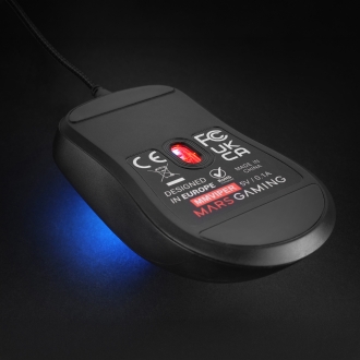 RATON MARS GAMING MM-VIPER ULTRALIGERO 56G CABLEADO USB 6 BOTONES 12800 DPI RGB NEGRO