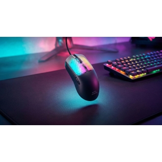 RATON MARS GAMING MM-VIPER ULTRALIGERO 56G CABLEADO USB 6 BOTONES 12800 DPI RGB NEGRO