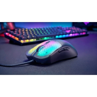 RATON MARS GAMING MM-VIPER ULTRALIGERO 56G CABLEADO USB 6 BOTONES 12800 DPI RGB NEGRO