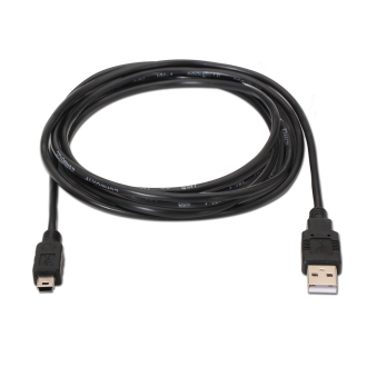 CABLE AISENS USB 2.0 TIPO A/M-MINI B/M NEGRO 1.0M