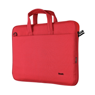 MALETIN DE PORTATIL 16" TRUST BOLOGNA ECO 16" - COMPARTIMENTO PRINCIPAL ACOLCHADO - COLOR ROJO