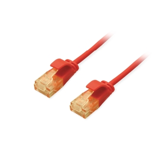 LATIGUILLO U/UTP CATEGORIA 6A SLIM LIMBRE HALOGENOS LSOH 5M COLOR ROJO EQUIP 626207