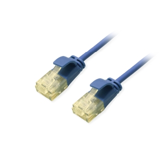 LATIGUILLO U/UTP CATEGORIA 6A SLIM LIMBRE HALOGENOS LSOH 3M COLOR AZUL EQUIP 626306