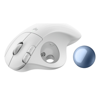 MOUSE LOGITECH WIRELESS ERGO M575S TRACKBALL CONTROL PULGAR CLICS SILENCIOSOS 2000 DPI BLANCO